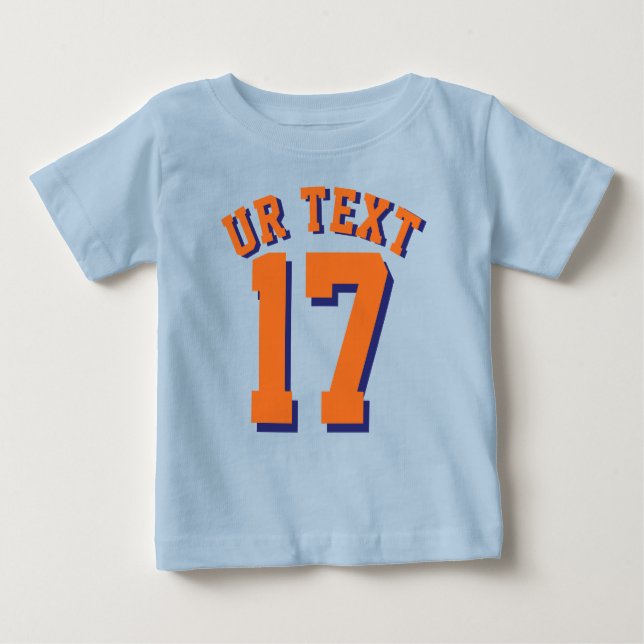 Royal Blue & Orange Baby | Sports Jersey Baby T-shirt (Vorderseite)