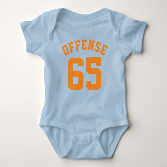 Royal Blue & Orange Baby | Sports Jersey Design Baby Strampler (Vorderseite)