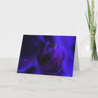 Royal Blue Orchid Blank Card, Exotic Floral Karte