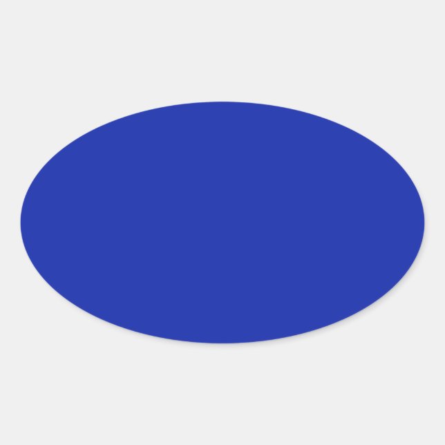 Royal Blue Oval Aufkleber (Vorderseite)