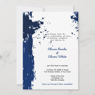 Royal Blue Paint Spritzer - Einladung zur Hochzeit