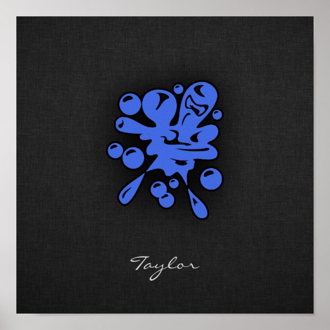 Royal Blue Paintball Poster (Vorne)