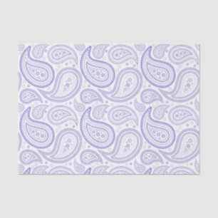 Royal Blue Paisley Pattern auf Weißzettel Seidenpapier