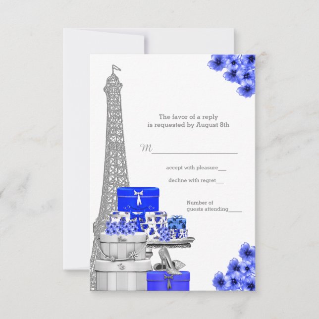 Royal Blue Paris UAWG RSVP Karte (Vorderseite)