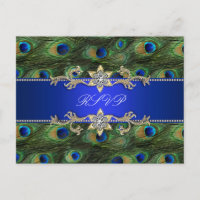Royal Blue Peacock UAWG Postcard