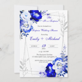 Royal Blue Personalisiert Surprise Polterabend Einladung