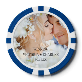 Royal Blue Personalisiert Your Foto Gastgeschenke  Pokerchips