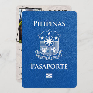 Royal Blue Philippines Passport Save the Date
