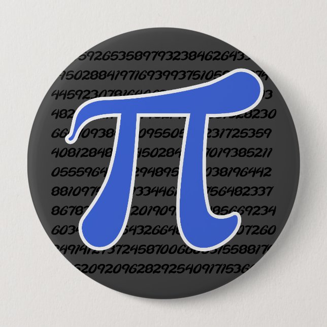 Royal Blue Pi Symbol Button (Vorderseite)