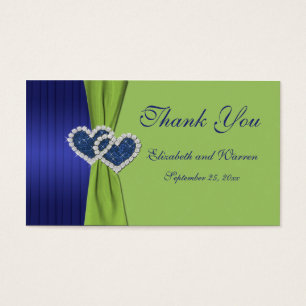 Royal Blue Plees und Chartreuse Damask Favor Tag