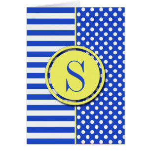 Royal Blue Polka Dots and Stripes von STaylor