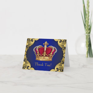 Royal Blue Prince Crown Vielen Dank an Ihre Karten