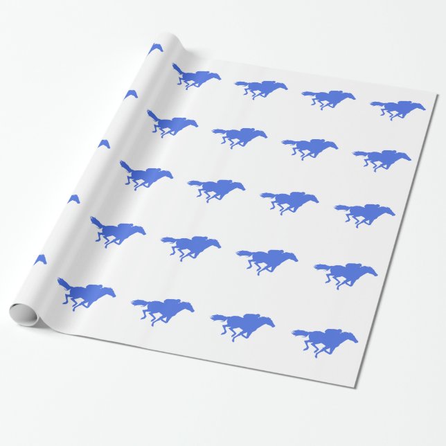 Royal Blue Racing Geschenkpapier (Ungerollt)