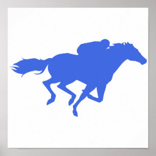 Royal Blue Racing Poster