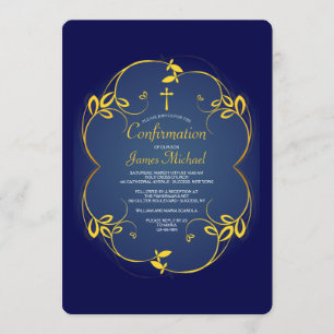 Royal Blue Religious Einladung