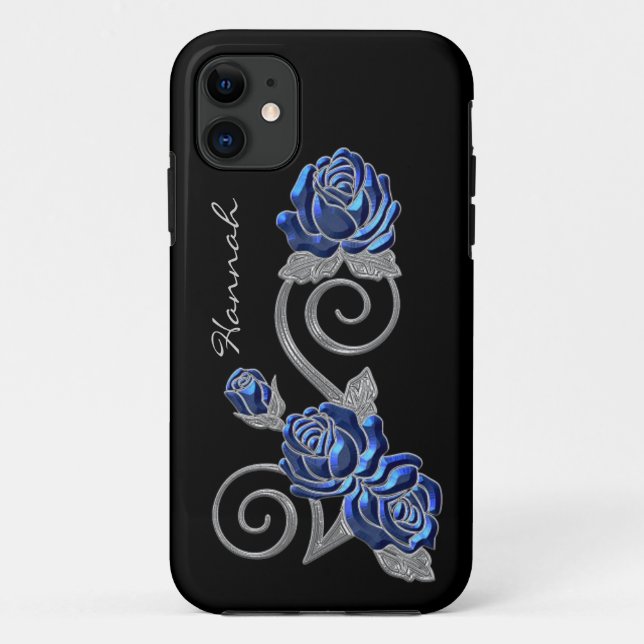 Royal Blue Rose Case-Mate iPhone Hülle (Rückseite)