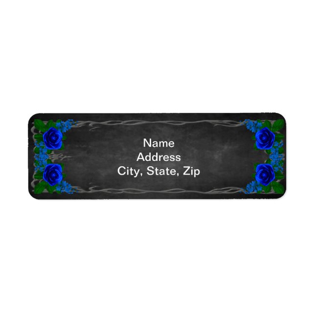 Royal Blue Rose Chalk Board Hochzeit im Herbst Adr (Vorne)