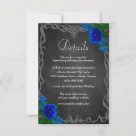 Royal Blue Rose Chalk Board Hochzeit im Herbst Det