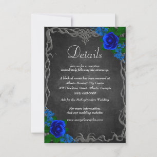 Royal Blue Rose Chalk Board Hochzeit im Herbst Det
