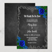 Royal Blue Rose Chalk Board Hochzeit im Herbst