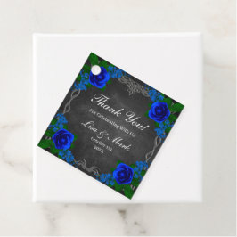 Royal Blue Rose Chalk Board Hochzeit im Herbst Geschenkanhänger