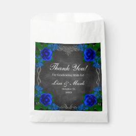 Royal Blue Rose Chalk Board Hochzeit im Herbst Geschenktütchen