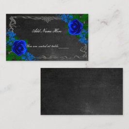 Royal Blue Rose Chalk Board Hochzeit im Herbst Tab Platzkarte