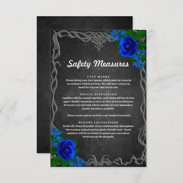 Royal Blue Rose Challe Board - Sicherheitsmaßnahme (Vorne/Hinten)