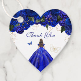 Royal Blue Rose Elegante Butterfly Blue Gown Geschenkanhänger