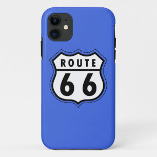 Royal Blue Route 66 Straßenschild Case-Mate iPhone Hülle