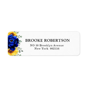 Royal Blue Rustic Sonnenblume Moderne Blumenhochze