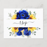 Royal Blue Rustic Sonnenblume Moderne UAWG