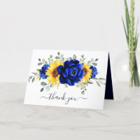 Royal Blue Rustic Sonnenblume Modernes Brautparty