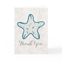 Royal Blue Rustic Starfish Wedding Vielen Dank
