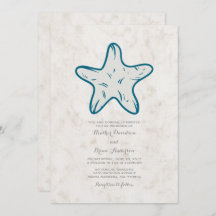 Royal Blue Rustic Starfish Wedite