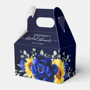 Royal Blue Rustic Sunflower Modern Brautparty F Geschenkschachtel