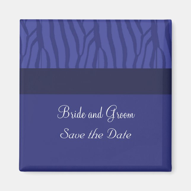 Royal Blue Save the Date Magnet (Vorne)