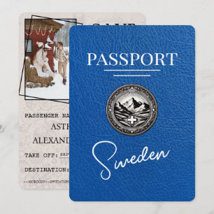 Royal Blue Schweden Pass Save The Date