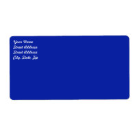 Royal Blue Shipping Label