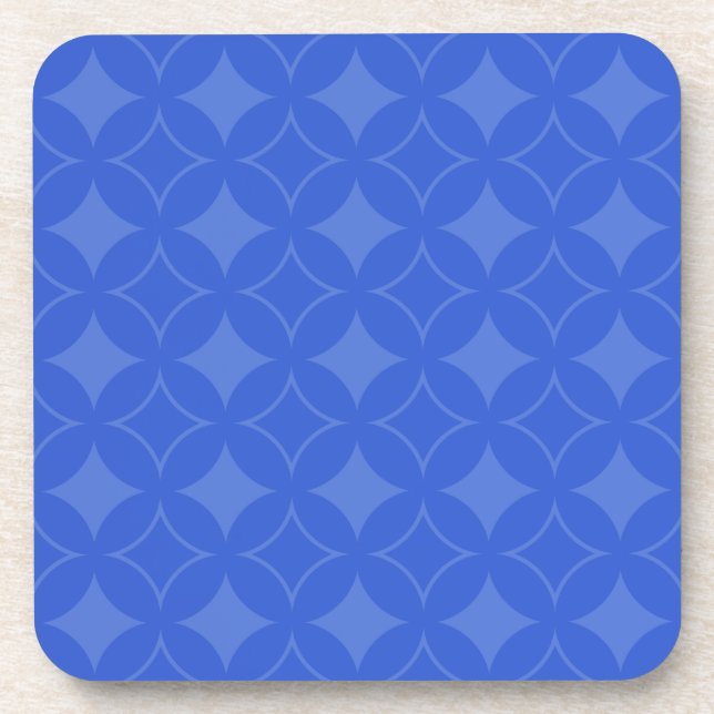 Royal Blue Shippo Muster Getränkeuntersetzer (Vorderseite)