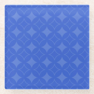 Royal Blue Shippo Muster Glasuntersetzer