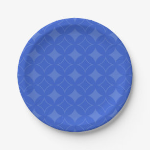 Royal Blue Shippo Muster Pappteller