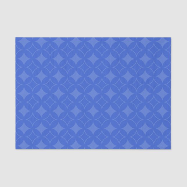 Royal Blue Shippo Muster Seidenpapier (Vorderseite)