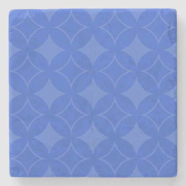 Royal Blue Shippo Muster Steinuntersetzer (Vorderseite)