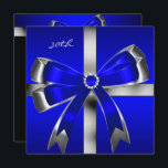 Royal Blue Silver Bow 30. Jewel Birthday Party Einladung<br><div class="desc">30. Royal Blue Silver Jewel Bow 30. Geburtstag Party. elegant. Zizzago schuf dieses Design Copyright 2010. Passen Sie Ihre persönlichen Daten und Ihr Alter an. Template für Sweet 16, 16., Quinceanera 15., 18., 20., 21., 30., 40., 50., 60., 70., 80., 90., 100., Fabulous product for Adult Women, teen, Zizago. Bitte...</div>