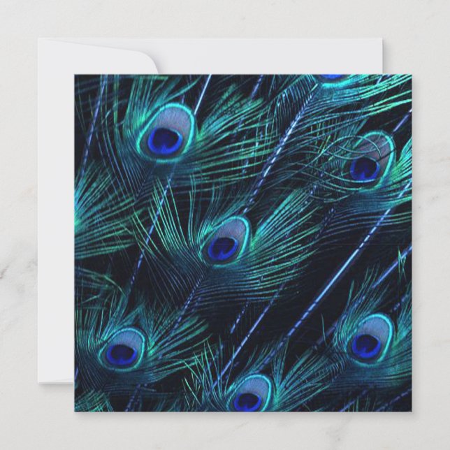 Royal Blue Silver Royal Indian Peacock Wedding Einladung (Vorderseite)