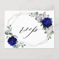 Royal blue Silver White Geometric UAWG