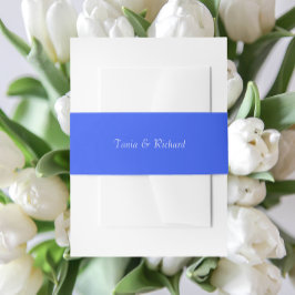 Royal Blue Simple Styliden Name Wedding Einladungsbanderole
