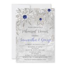 Royal Blue Snowflakes Winterabend Probe