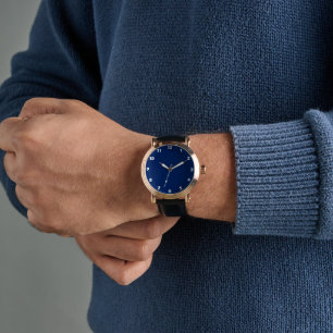 Royal Blue Solid Color Armbanduhr